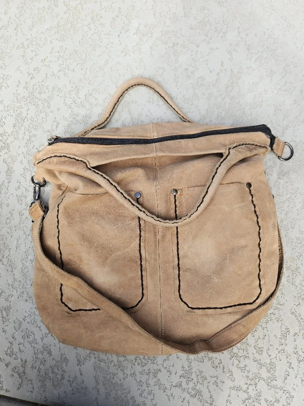Vintage Italian Leather Boho Bag